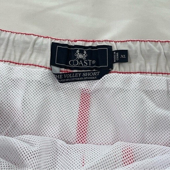 NWT Coast The Volley Short Swim Trunk Men’s Size XL Grey Red - Picture 4 of 11